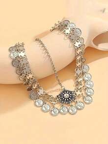 1 chiếc mặt dây chuyền hình đồng xu phong cách Bohemian cổ điển, trang sức dành cho nữ, trang sức cưới, phụ kiện tóc, dành cho cô dâu tương lai - Nhiều màu - Xem 4