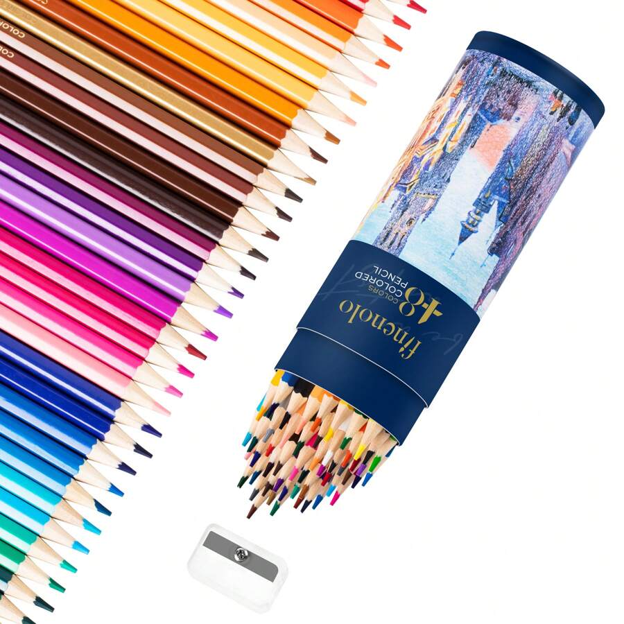 Deli 48-Colors Deli Soft Core Colored Pencils - Vibrant Artist Pencils For Blending, Layering & Shading, Ideal For Adults/Students/Artists (College, Home, Sketching) - Sets - View 1