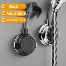 [No Drill]Suction Cup Shower Head Holder - Adjustable Bathroom Shower Bracket For Handheld Sprayer, Universal Fit (360° Rotation, Strong Adhesion) Bathroom Accessories Bathroom Tools - Multicolor - View 15