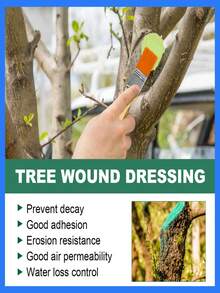 Plant Care Coating Tree Repair Paste Enhance Grafting Success Rate;Plant Graft Cut Surface Sealer - Fruit Tree, Seedling And Wood Repair Paste For Graft Wounds, Cuts And Scars - All Seasons Use;Plant Grafting Sealing PE Film 3cm 2.2 Silk 120m