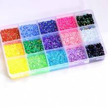 3mm/15000pcs 4mm/7500pcs 5mm/3750pcs Resin Rhinestones For Crafting, 15 Colors Flatback Gems For Phone Case, Bedazzling Flatback Crystal Rhinestones Diamonds For Clothes Accessories DIY