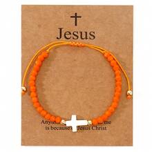 Cadena de cuentas de cruz ajustable hecha a mano | Joyería religiosa para hombres y mujeres | Regalo perfecto para el , uso diario, inspiración espiritual