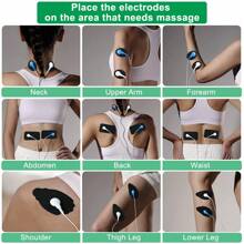 TENS Rechargeable TENS Unit Machine - USB Charging EMS Muscle Stimulator For Back, Shoulder, Neck Relax, Electronic Transcutaneous Electrical Nerve Stimulator