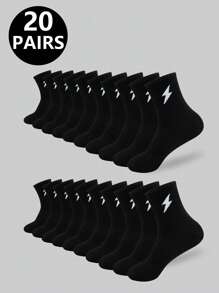 5/10/20 Pairs Unisex Casual Sports Socks, Suitable For Daily Indoor And Outdoor Wear, Size: (35~39), (39~42) - Multicolor - View 11