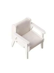 Canapea din piele în miniatură la scară 1:6/1:12, masă din lemn albă, opțiuni de canapea simplă și canapea dublă, potrivită pentru decorul mobilierului pentru casa de păpuși!