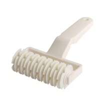 1PC High Quality Pie Pizza Cutter Pastry Bakeware Embossing Dough Roller Lattice Cake Tools Plastic Baking Tool - 白色 - 查看 1