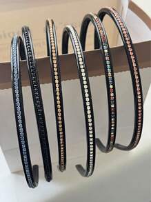 1/2/4/6件装复古山茶花发箍，法式海绵高冠发箍，多功能，适合外出和洗脸（随机标签），女士发箍发饰头饰 - 彩色 - 查看 11