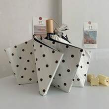 极简时尚波点两用伞，防晒防紫外线，适合日常户外防晒和雨天使用，春夏必备，伴娘礼物，房间装饰，卧室装饰，海滩，旅行，男女皆宜，度假，可爱小物，母亲节礼物，卧室装饰，花园，厨房装饰，夏季，海滩，旅行必备，房间装饰，软萌可爱，毕业季礼物 - 彩色 - 查看 14