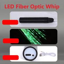 LED Fiber Optic Whip Dance, USB Rechargeable, 7 Colors, 4 Modes, Rainbow Bright Lights Effect, Great For Rave Party, Music Festival, Stage Show, Carnival Activities - Nhiều màu - Xem 10
