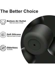 2pcs 7.5-9cm Silicone Water Bottle Sleeve, Fits 24oz 32oz 40oz, Non-Slip Protective Cover With Bottom Bumper, Suitable For Tumblers, Twist And Flip Stainless Steel Water Bottles - Multicolor - View 3