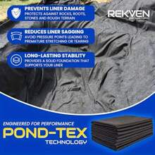 [Heavy-Duty Pond Liner] Heavy-Duty Black HDPE Pond Liner | UV Resistant, Durable, High Quality For Outdoor Ponds, Streams, Fountains, And Garden Waterfalls - Perfect For Creating A Outdoor Water Feature | Flexible Installation | High Quality Protection(Lay A Layer Of Geotextile Underneath To Prevent Stones Or Sharp Objects From Piercing Through) - Black - View 5