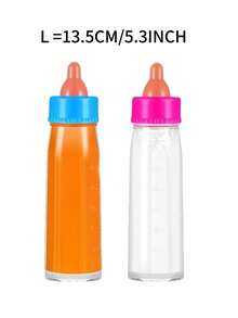 2 Pcs Mini Magic Milk Bottle Magic Toy, Magic Trick Fantasy Props Tool Trick Show For Reborn Doll's Accessories, Feeding Bottle Sets For Ages 3-14, Ideal For Christmas, Home Decoration, Kids Christmas, Dummy Clip, Kids Toys Age 2, Magic Tricks, Baby Doll Accessories, Doll Accessories - Multicolor - View 5