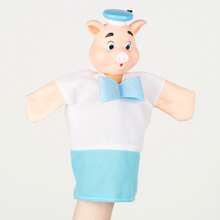 Color Baby Set teatro marionetas Los tres cerditos con 4 títeres de 25 cm, marionetas con los personajes del cuento clásico, materiales suaves y seguros, para representar historias, jugar en grupo o en familia ✅ Entrega 24/48h a España (península) - Negro - Ver 5