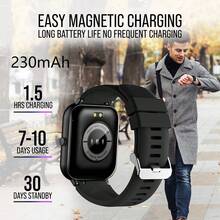 ساعة ذكية جديدة 2025 بشاشة كبيرة 1.83 بوصة، للجنسين، تصميم حزام مزدوج، بطارية 230mAh، دقة عالية، ألوان واضحة، ألوان حزام غنية، ميزات إشعارات الرسائل، الإجابة على المكالمات، التحكم السهل في الموسيقى، وضع الرياضة، حساب الخطوات، حساب السعرات الحرارية، متوافقة مع أنظمة أبل وأندرويد، عمر بطارية طويل، هدية رأس سنة رائعة - الأسود - مشاهدة 4