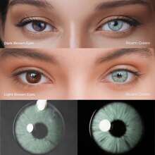 Lalens Lalens Rückkehr zur Schule Kontaktlinsen Meta Kollektion Jahresverwendung farbige Kontaktlinsen 1 Paar graue & weiße Kontaktlinsen, um die Augen natürlich zu vergrößern und für Augen-Make-ups Kontaktlinsen Schönheit Pupillen Kosmetik Weiche Linse Halloween Kostüm Cosplay