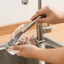 1pc Stainless Steel Long Handle Hanging Cleaning Brush - Durable, No Power Needed, Suitable For Living Room, Bedroom, Bathroom, Kitchen And Furniture, Light Blue Design With Metal Bristles, Ceiling Fan Cleaner | Ergonomic Handle | No Power Required, Scrubbing Brush For Cleaning