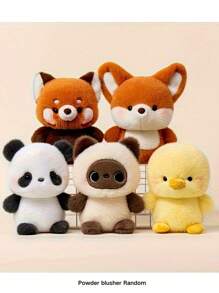 1 件，可爱的松鼠、狐狸、狗、鸭子、企鹅、浣熊、树懒毛绒玩具，活动和派对装饰，家居装饰，适合家人、朋友生日婚礼毕业季的可爱毛绒动物礼物 - 彩色 - 查看 3