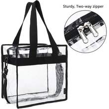 2pcs PVC Transparent Shoulder Bags, Waterproof Messenger Bags With Large And Small Adjustable Shoulder Straps, Combination Shoulder Bags For Stadium, Gym, Outing
