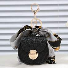简约百搭创意迷你包可爱新款时尚吊坠钥匙扣适用于包包冬季 - 黑色 - 查看 1