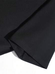 Preppy First Grade Preteen Gir Clothes 10-12 Year Old Girls Short Sleeve Shirt Cute Graphics Cotton Material Casual Fit Multi-Color Version - Black - View 4