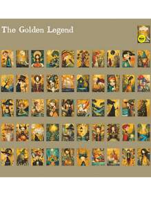 50张/包复古奇幻童话世界和纸防水垃圾日记本剪贴簿装饰工艺剪贴簿贴纸 50design Partten - 彩色 - 查看 17