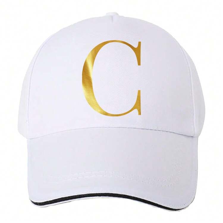 棒球帽，字母印花复古卡车司机帽，Snapback 帽，适合休闲户外活动和防晒，春秋旅行海滩度假 - 白色 - 查看 12