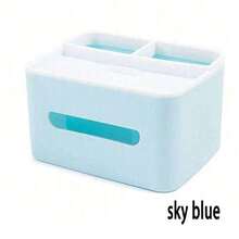 1pc Multifunctional Desktop Storage Box, Tissue Box, Remote Control & Miscellaneous Organizer