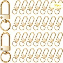 5/10/15/20/25/30/35/40/45/50pcs Metal Lobster Claw Clasp, Swivel Quick Snap Hook Keychain Findings For DIY Crafts, Keychain Making, Jewelry Making Accessories