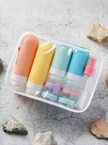 Travel Bottle Set Of 16 - Leakproof Silicone Squeeze Container For Toiletries, Conditioner, Shampoo, Lotion And Shower Gel Accessories