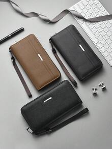 Men's Wallet, Fashion Large Capacity Multi-Card Slots Casual Long Zipper Phone Pouch Clutch Bag - Multicolor - View 2