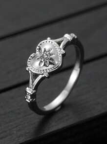 1Pc Heart Shaped Gold Colour Cz Rings For Women Elegant Female Accessories For Wedding Party Fancy Gift Jewelry - Ring - View 22