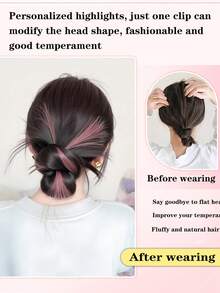 合成爪夹羽毛羽毛头蓬松丸子头蟹夹假发抓夹高马尾发饰发髻 - 彩色 - 查看 4