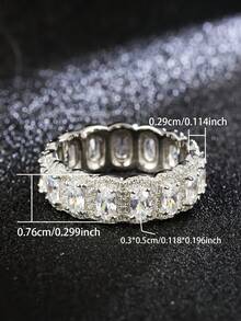 1pc S925 Silver Mysterious & Elegant Women's Ring, Inlaid With Lab-Grown Purple Gemstone, Luxurious & Graceful, Suitable For Daily, Commute, Gathering, Party, Music Festival And Other Occasions, Mother's Day Gift, Anniversary Gift - Silver - View 4