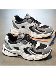 Men Chunky Shoes - F750 Black [Upgraded Version] - View 4