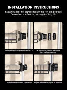 1 件排水收纳架，水槽球收纳架，不锈钢收纳架，用于海绵、肥皂、刷子、毛巾、浴室淋浴收纳架