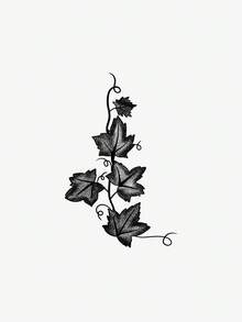 1 pieza Tatuaje temporal a prueba de agua, a prueba de sudor y sin reflejos, 1 diseño de tatuaje de hoja de vid realista, con apariencia fresca y natural, adecuado para personas en la vida diaria