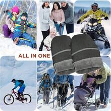 Baby Stroller Warm Gloves, Outdoor Stroller Anti-Freeze Anti-Cold Anti-Wind Cover, Winter Umbrella Stroller Waterproof Warm Handguards