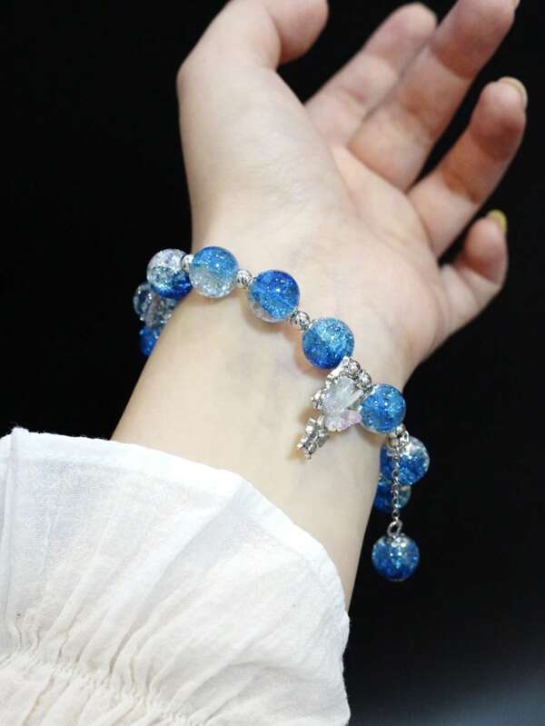 Elegant Crystal Butterfly Bracelet, Handmade Jewelry, Brings Love And Good Luck, Perfect Holiday Gift For Lover, Women And Mother