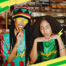 3pcs Rasta Set, Authentic Jamaican Dreadlocks Wig Hat With Yellow Glasses Braided Bracelet, Caribbean Fancy Dress Costume For Party Masquerade Cosplay Halloween - Multicolor - View 5