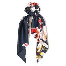 1 件时尚弹力仿丝发圈，配长丝带，简约蝴蝶结发饰，适合日常佩戴，马尾辫夹，发圈，发圈，发绳