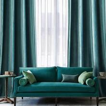 2 Panels Blackout Curtains Solid Soft Grommet Mustard Yellow Thermal Insulated Soundproof Room Darkening Curtains/Drapes/Panels Fall Living Room Bedroom 52 X 90 Inch - 藍綠色 - 查看 7