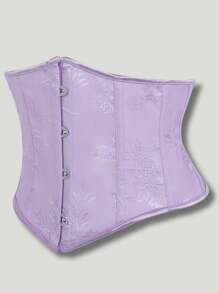 Purple Printed Fashionable Waist Cincher For Women, Versatile Waist Trainer