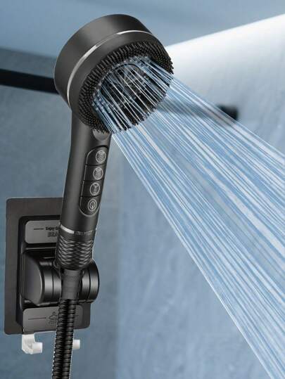 Cabezal de ducha con filtro, manguera de metal y soporte de ducha, filtro de agua de ducha con triple filtración y cartucho reemplazable, elimina el 99% del cloro y las impurezas del agua