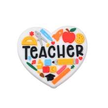 6 件硅胶珠、DIY 教师徽章挂绳、珠宝项链装饰焦点珠、串珠笔、钥匙扣 - 彩色 - 查看 12