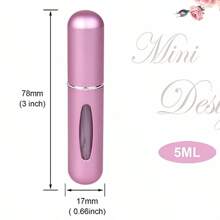 1 botella de perfume recargable con pulverizador, contenedor portátil para cosméticos de viaje, mini atomizador, regalo de San Valentín.