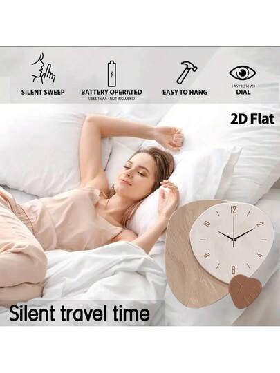 2D Flat 1pc Verlichting Luxe Home ation Asymmetric Wand Clock, Ultra Quiet Quartz Movement, No Ticking Sound, Painting Klok Living Room, Bedroom Office, able Watch, Unique Personalized, Clear Reading Time, In Bedroom, Studio, Room view 6