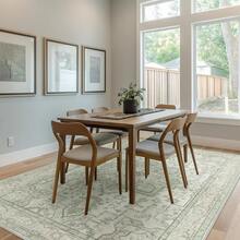 1Pc Area Rugs For Living Room, Machine Washable Non Slip Vintage Rugs, Low Pile Lightweight Print Rug For Bedroom, Dining Room, Home Office, Light Taupe Brown, Low Pile Carpet - Oat Light - View 2