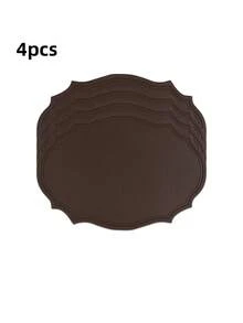 Tovaglietta in pelle lavabile, tovaglietta ovale in pelle rinforzata resistente al calore, tovaglietta impermeabile antiscivolo facile da pulire, adatta per decorazione di tavoli da cucina, caffè e ristorante