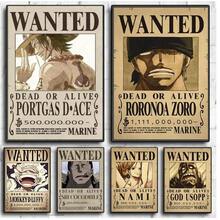 ONE PIECE Set de 1/2/3/6 pósteres de pared de , pósteres de "Se Busca" con personajes como Shanks, Sabo, Ace, Boa Hancock, Trafalgar Law, Gol D. Roger, Yamato, etc. (sin marco)