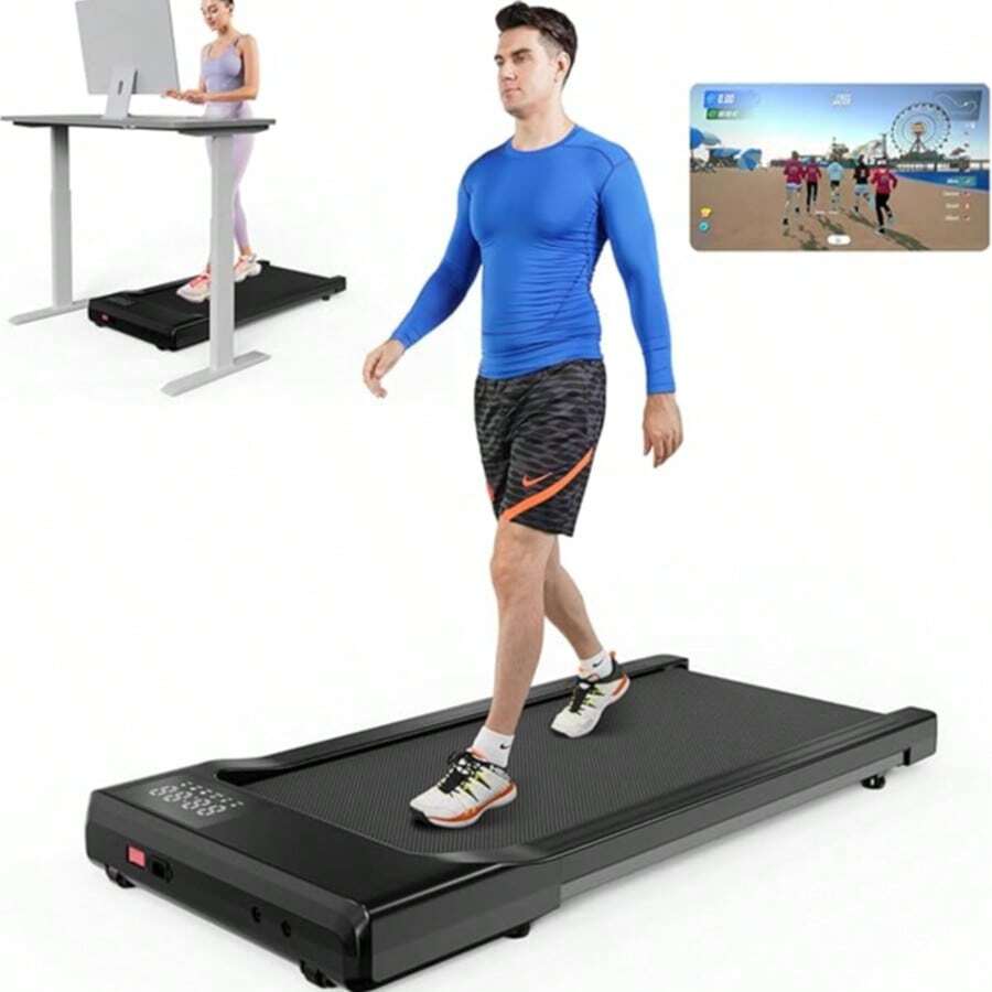 2 In1 Walking Pad 300lbs Capacity, Under Desk Treadmill, For Home/Office - 美規B型插(110-127V) - 查看 1